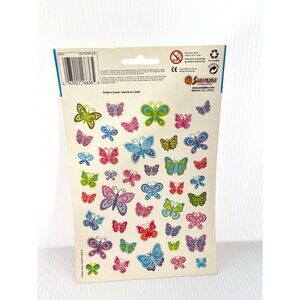 Sandylion Vintage Glitter Butterfly Stickers Sheet Discontinued Scrapbooking XL